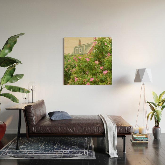 Beach Roses Wood Wall Art Gallery Image 2
