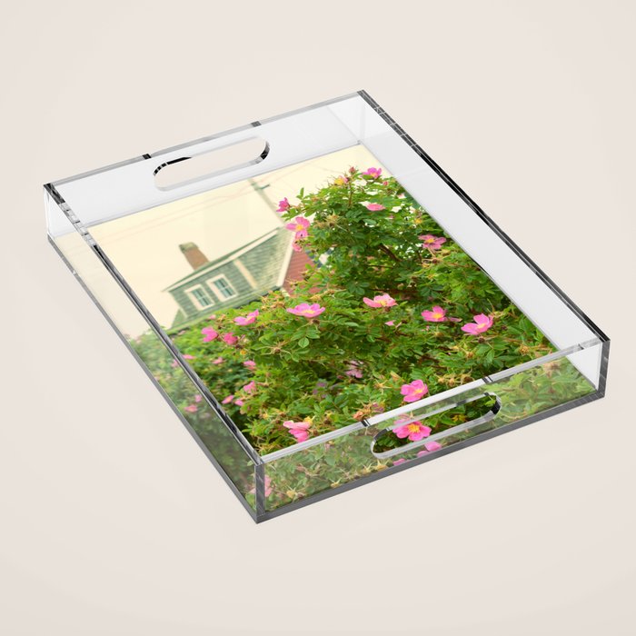 Beach Roses Acrylic Tray Gallery Image 1