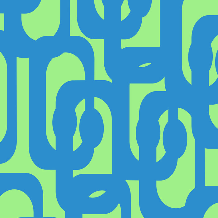 Mid Century Modern Loops Blue and Lime Green Retro Contemporary Abstract Pattern Coffee Mug Gallery Image 2