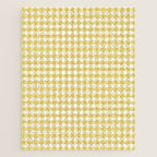 Gingham Check Pattern in Mustard Yellow and White Jigsaw Puzzle Gallery Image 1