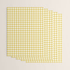 Gingham Check Pattern in Mustard Yellow and White Wrapping Paper Gallery Image 3