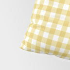 Gingham Check Pattern in Mustard Yellow and White Pillow Sham Gallery Image 4