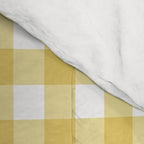 Gingham Check Pattern in Mustard Yellow and White Comforter Gallery Image 4