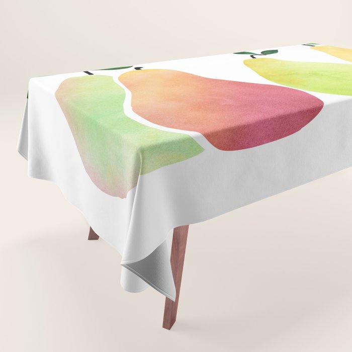 Watercolor Pears / Fruit Illustration Tablecloth Gallery Image 1