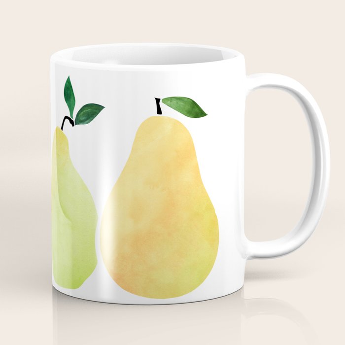 Watercolor Pears / Fruit Illustration Coffee Mug Gallery Image 1