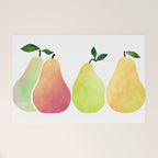 Watercolor Pears / Fruit Illustration Welcome Mat Gallery Image 1