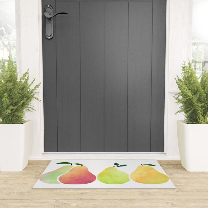 Watercolor Pears / Fruit Illustration Welcome Mat Gallery Image 3