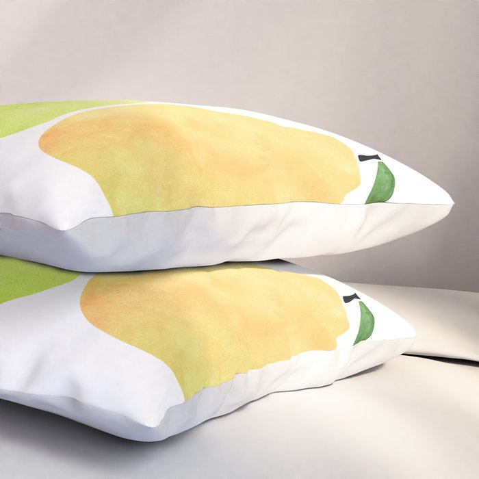 Watercolor Pears / Fruit Illustration Pillow Sham Gallery Image 3