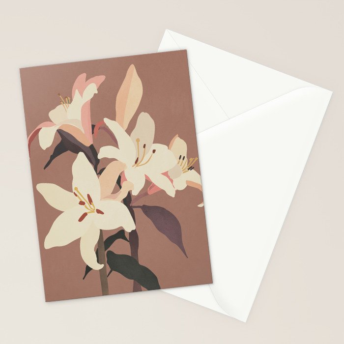White Lilies 3 Stationery Card Gallery Image 2