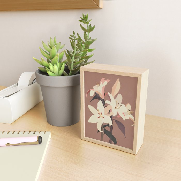 White Lilies 3 Mini Art Print Gallery Image 2