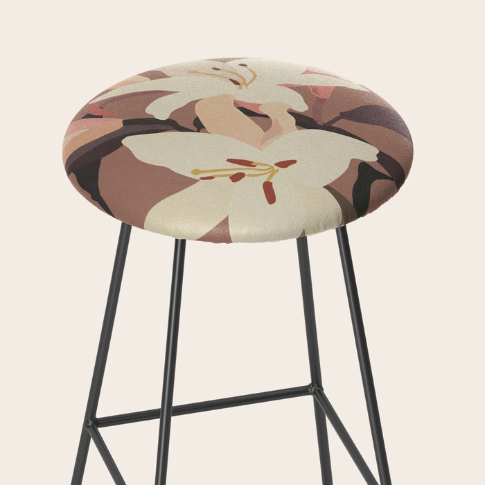 White Lilies 3 Stool Gallery Image 2