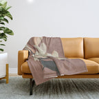 White Lilies 3 Throw Blanket Gallery Image 1