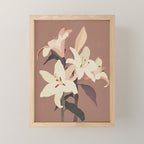 White Lilies 3 Mini Art Print Gallery Image 1