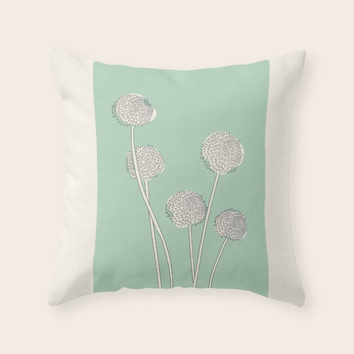 Abstract Dandelions Throw Pillow Gallery Image 6