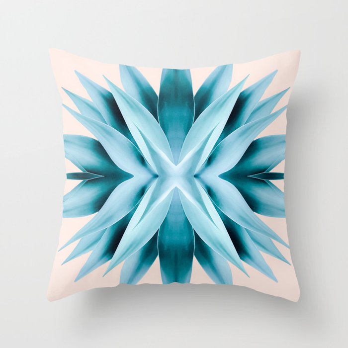 Agave mandala Throw Pillow Gallery Image 1