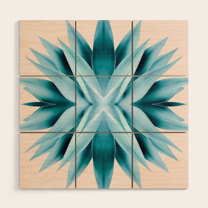 Agave mandala Wood Wall Art Gallery Image 1