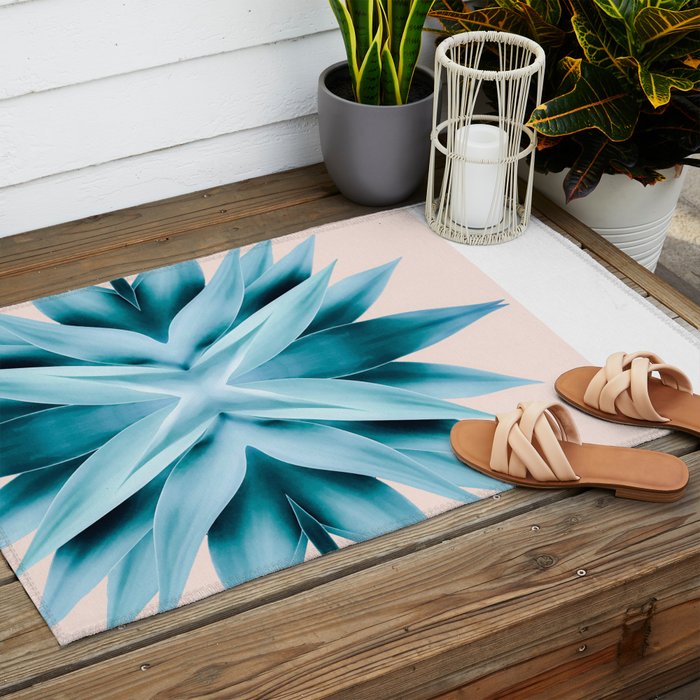 Agave mandala Outdoor Rug Gallery Image 2