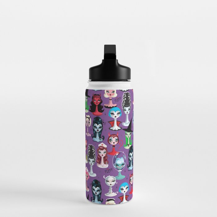 Spooky Dolls Purple Water Bottle Gallery Image 3