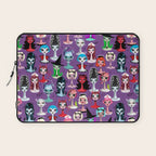 Spooky Dolls Purple Laptop Sleeve Gallery Image 1