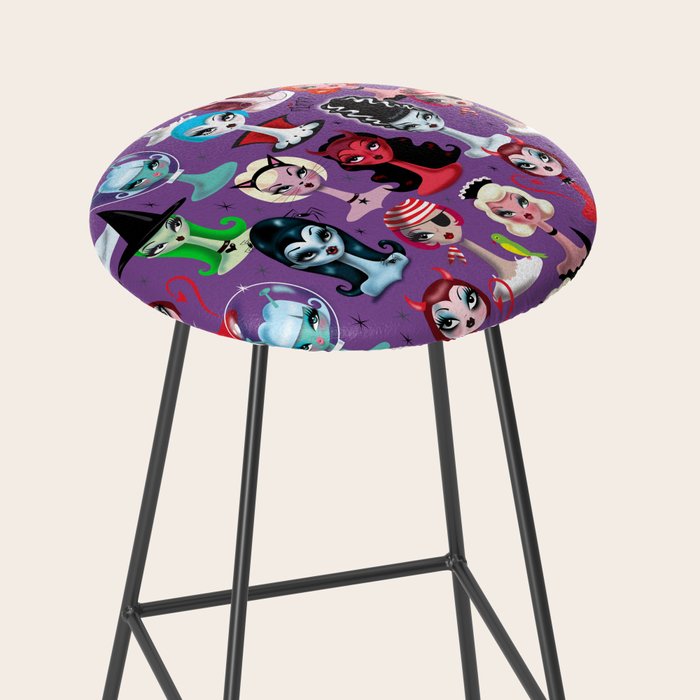 Spooky Dolls Purple Stool Gallery Image 2