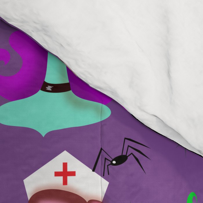Spooky Dolls Purple Comforter Gallery Image 4