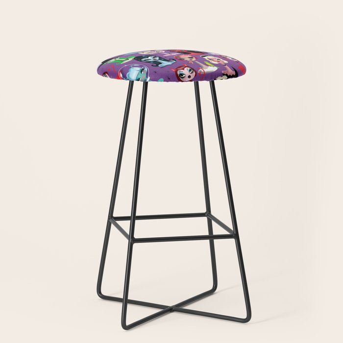 Spooky Dolls Purple Stool Gallery Image 1