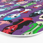 Spooky Dolls Purple Bath Mat Gallery Image 3