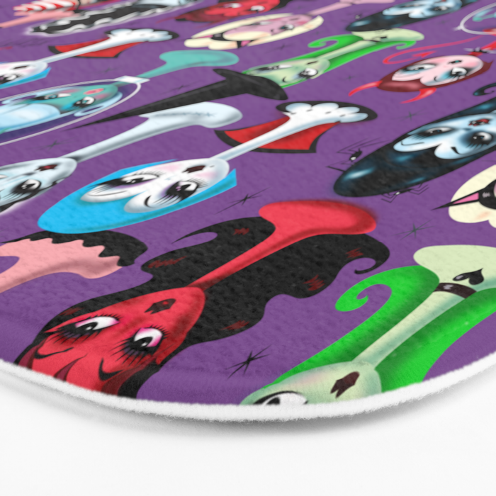 Spooky Dolls Purple Bath Mat Gallery Image 3