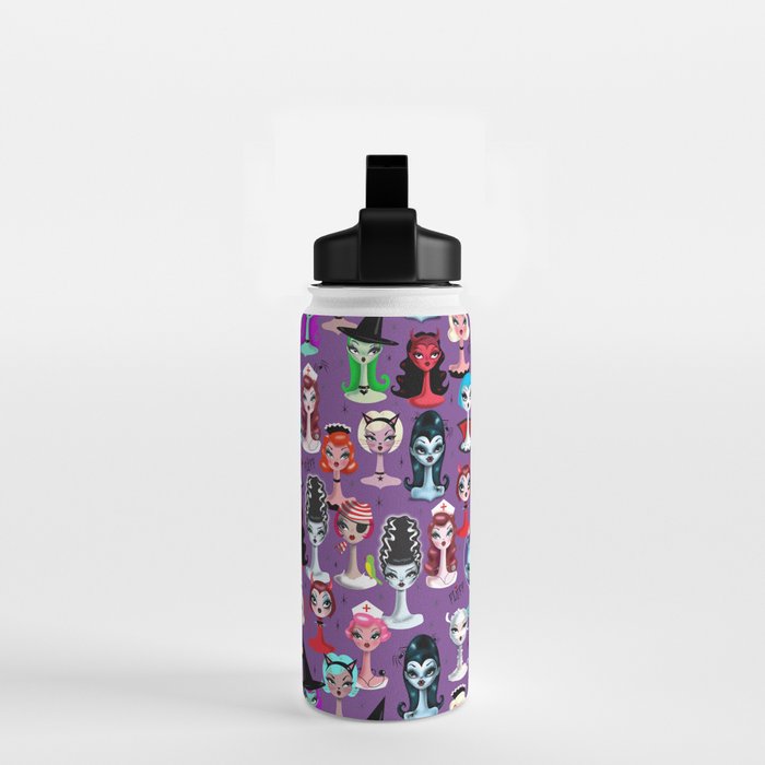 Spooky Dolls Purple Water Bottle Gallery Image 2
