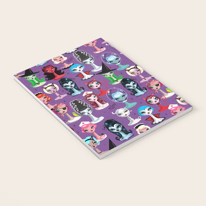 Spooky Dolls Purple Notebook Gallery Image 3