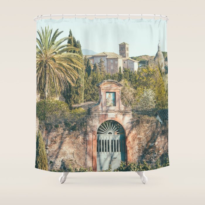 Tropical Forum - Rome Italy Travel Photography Shower Curtain Gallery Image 1