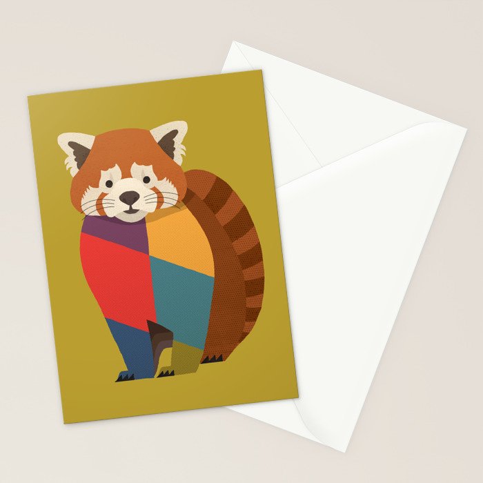 Red Panda Stationery Card Gallery Image 2