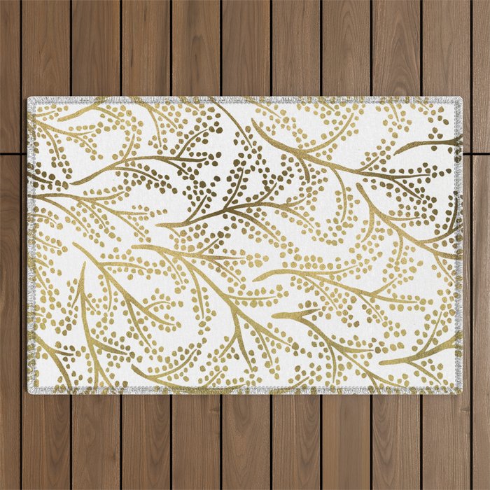 Gold Branches Outdoor Rug Gallery Image 1