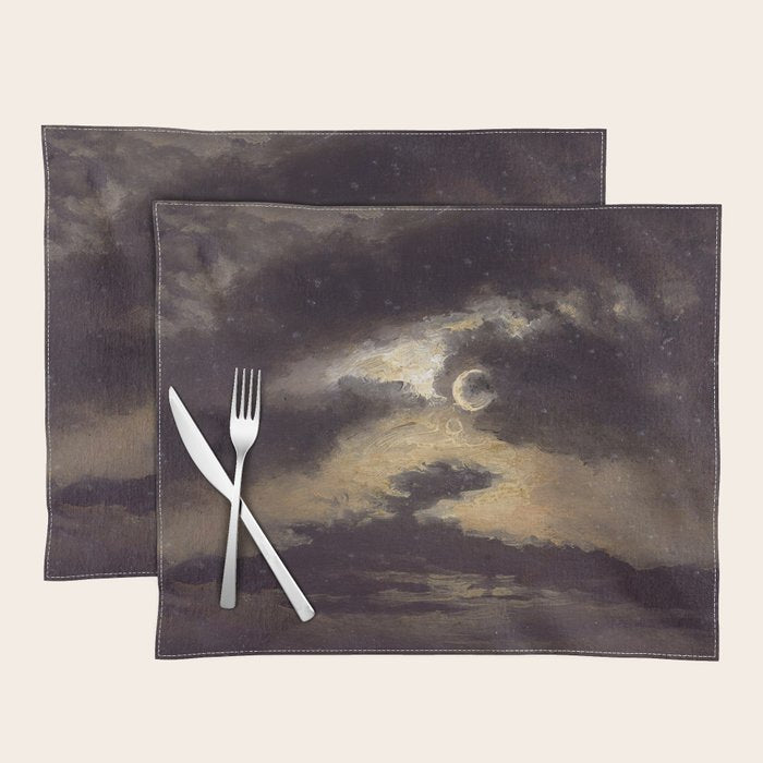 "Clouds in Moonlight" by Knud Baade, 1843 Placemat Gallery Image 1