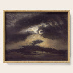 "Clouds in Moonlight" by Knud Baade, 1843 Serving Tray Gallery Image 1