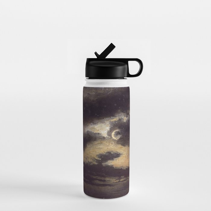 "Clouds in Moonlight" by Knud Baade, 1843 Water Bottle Gallery Image 1