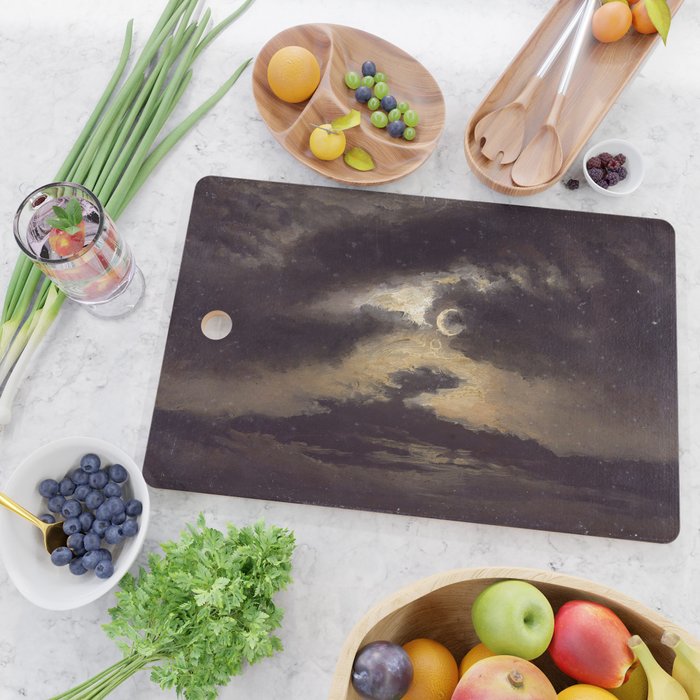 "Clouds in Moonlight" by Knud Baade, 1843 Cutting Board Gallery Image 2