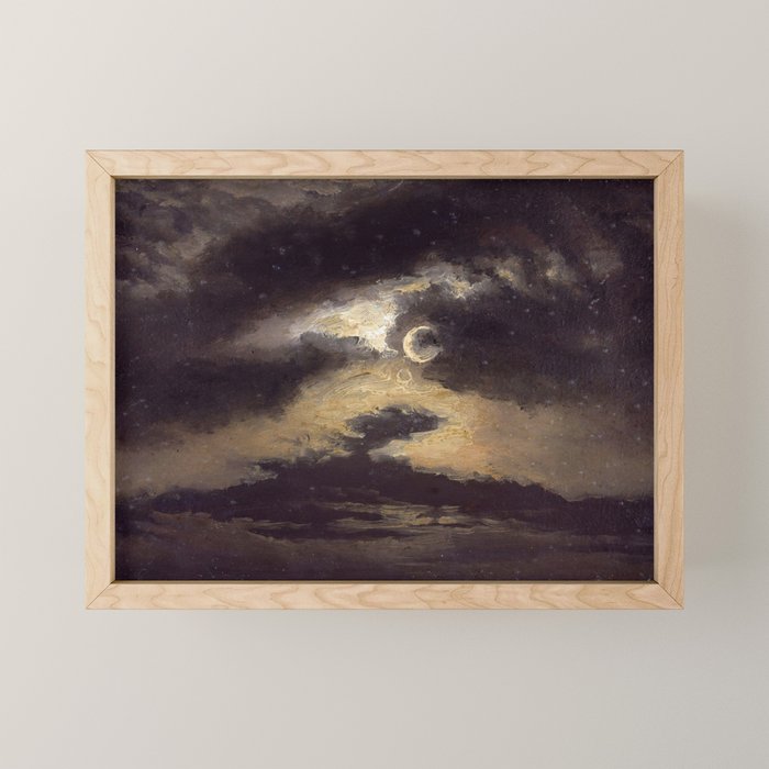 "Clouds in Moonlight" by Knud Baade, 1843 Mini Art Print Gallery Image 1
