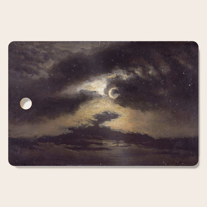 "Clouds in Moonlight" by Knud Baade, 1843 Cutting Board Gallery Image 1