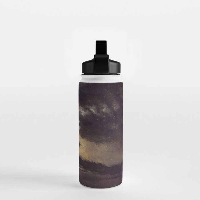 "Clouds in Moonlight" by Knud Baade, 1843 Water Bottle Gallery Image 2