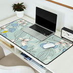 Floral elegance mint summer freshness Desk Mat Gallery Image 2