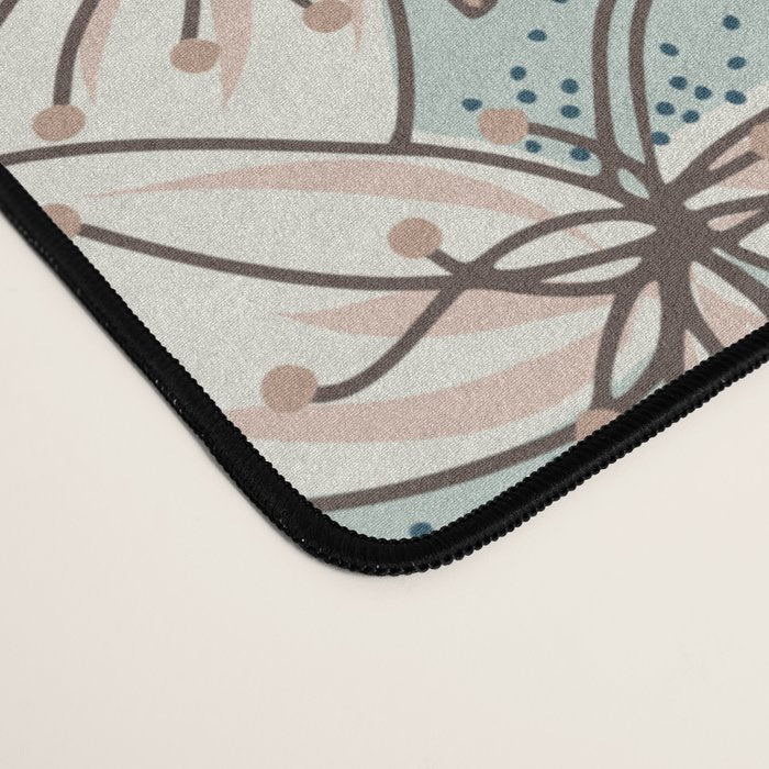 Floral elegance mint summer freshness Desk Mat Gallery Image 4