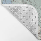 Floral elegance mint summer freshness Bath Mat Gallery Image 2
