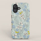 Floral elegance mint summer freshness iPhone Case Gallery Image 1