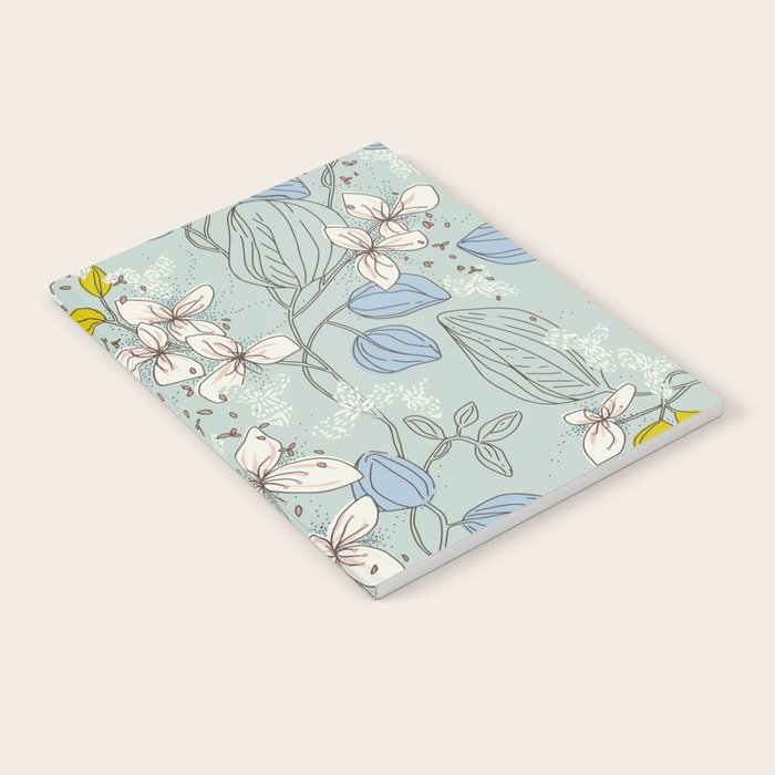 Floral elegance mint summer freshness Notebook Gallery Image 2