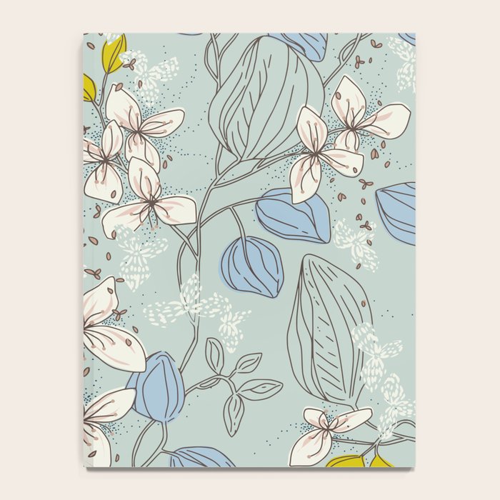 Floral elegance mint summer freshness Notebook Gallery Image 4