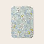 Floral elegance mint summer freshness Bath Mat Gallery Image 1