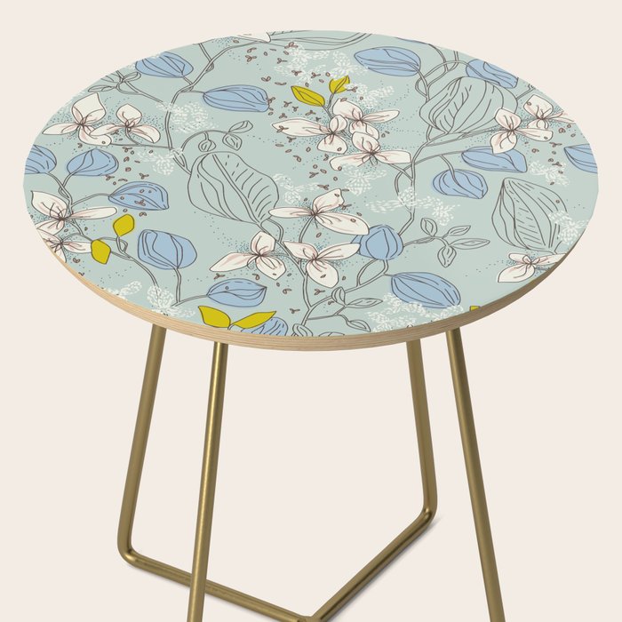 Floral elegance mint summer freshness Side Table Gallery Image 2