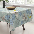 Floral elegance mint summer freshness Tablecloth Gallery Image 3