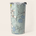 Floral elegance mint summer freshness Travel Mug Gallery Image 2
